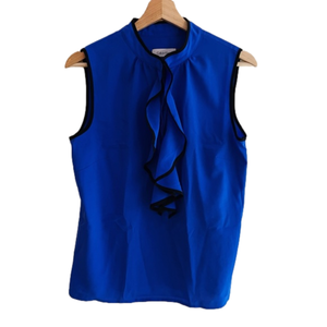 Calvin Klein Ruffled Sleeveless Blouse